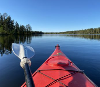 Melontaa Elijärvellä Oivangissa.