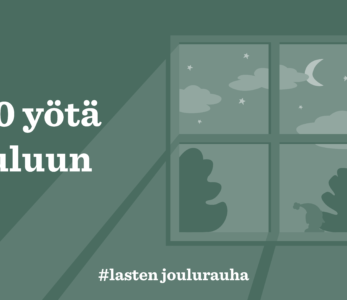 Lasten ja nuorten joulurauhanjulistuskampanjan 2022 materiaalia.