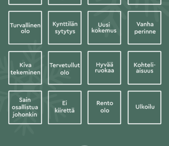 Lasten ja nuorten joulurauhanjulistuskampanjan 2022 materiaalia.