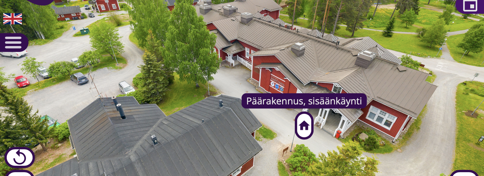Kuvakaappaus Marttisen virtuaaliesittelystä.