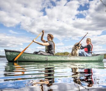 Canoeing.