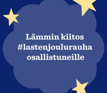 Lasten joulurauha 2023, kiitos osallistuneille.