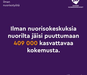 Ilman nuorisokeskuksia nuorilta jäsi puuttumaan 409 000 kasvattavaa kokemusta.